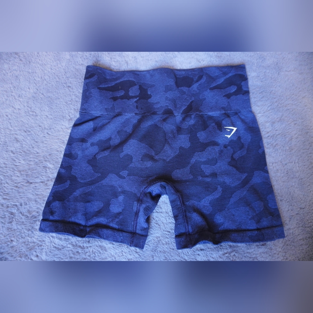 Gymshark Blue Camo Seamless Shorts